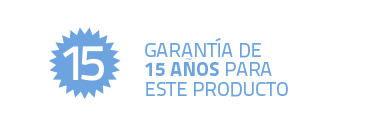 garantía de 15 años para este producto